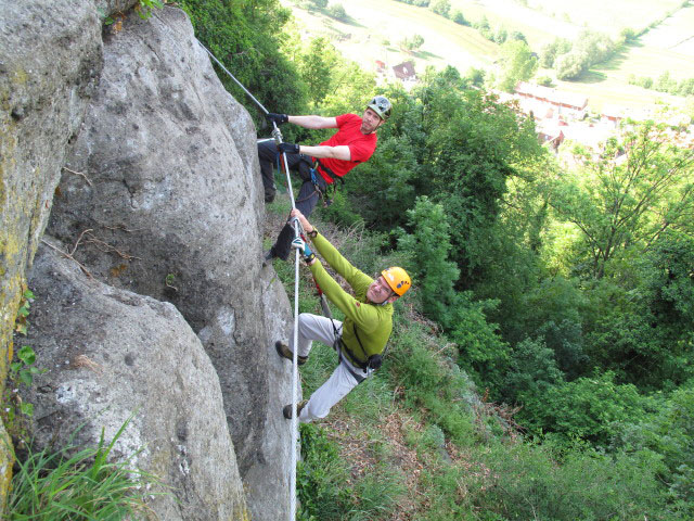 Leopold-Klettersteig: Norbert und Andreas in der Verlängerung