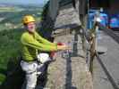 Leopold-Klettersteig: Andreas im Ausstieg, 484 m