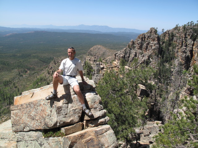 Ich am Hi-View Point am Mogollon Jeep Trail (25. Mai)