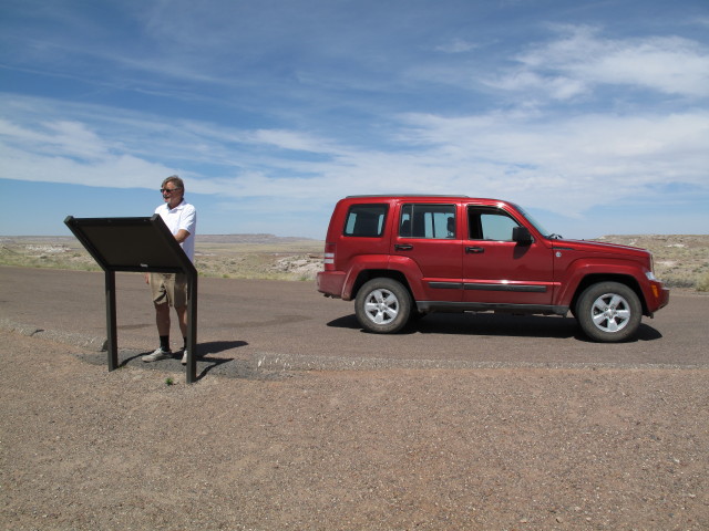 Papa auf der Blue Mesa im Petrified Forest National Park (26. Mai)