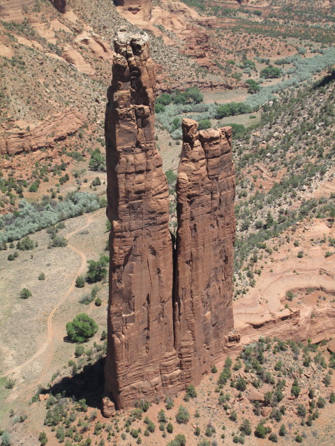 Spider Rock vom Spider Rock Overlook im Canyon de Chelly National Monument aus (27. Mai)