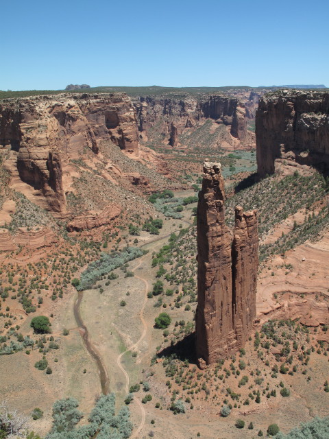 Spider Rock vom Spider Rock Overlook im Canyon de Chelly National Monument aus (27. Mai)