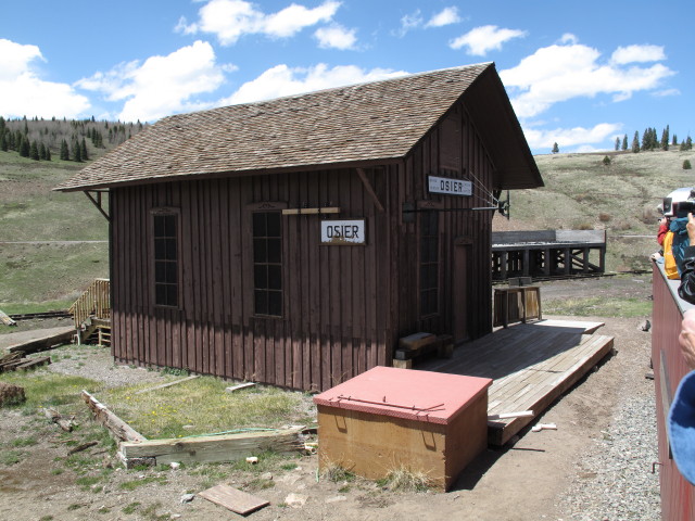 Osier Depot der Cumbres & Toltec Scenic Narrow-Gauge Railroad, 2.937 m (29. Mai)