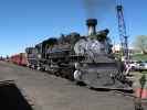 No. 487 der Cumbres & Toltec Scenic Narrow-Gauge Railroad in Chama, 2.397 m (28. Mai)