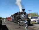 No. 487 der Cumbres & Toltec Scenic Narrow-Gauge Railroad in Chama, 2.397 m (28. Mai)