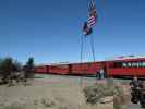 San Juan Express #216 der Cumbres & Toltec Scenic Narrow-Gauge Railroad in Antonito, 2.404 m (29. Mai)