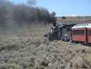 No. 489 mit San Juan Express #216 der Cumbres & Toltec Scenic Narrow-Gauge Railroad zwischen Hangmans Trestle und Lava Loop (29. Mai)