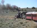 No. 489 mit San Juan Express #216 der Cumbres & Toltec Scenic Narrow-Gauge Railroad zwischen Hangmans Trestle und Lava Loop (29. Mai)