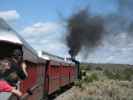 San Juan Express #216 der Cumbres & Toltec Scenic Narrow-Gauge Railroad zwischen Lava Loop und Whiplash Curve (29. Mai)