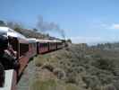 No. 489 mit San Juan Express #216 der Cumbres & Toltec Scenic Narrow-Gauge Railroad zwischen Lava Loop und Whiplash Curve (29. Mai)