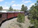 No. 489 mit San Juan Express #216 der Cumbres & Toltec Scenic Narrow-Gauge Railroad zwischen Big Horn und Sublette (29. Mai)