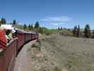 San Juan Express #216 der Cumbres & Toltec Scenic Narrow-Gauge Railroad zwischen Big Horn und Sublette  (29. Mai)