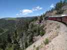 No. 489 mit San Juan Express #216 der Cumbres & Toltec Scenic Narrow-Gauge Railroad zwischen Sublette und Toltec (29. Mai)