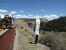 Papa im San Juan Express #216 der Cumbres & Toltec Scenic Narrow-Gauge Railroad zwischen Osier und Cascade Trestle (29. Mai)