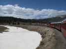 San Juan Express #216 der Cumbres & Toltec Scenic Narrow-Gauge Railroad in der Tanglefoot Curve (29. Mai)