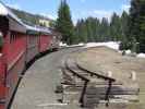 San Juan Express #216 der Cumbres & Toltec Scenic Narrow-Gauge Railroad in Cumbres, 3.053 m (29. Mai)