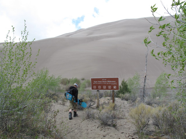 Dunefield von der Castle Creek Picnic area im Great Sand Dunes National Park aus (30. Mai)
