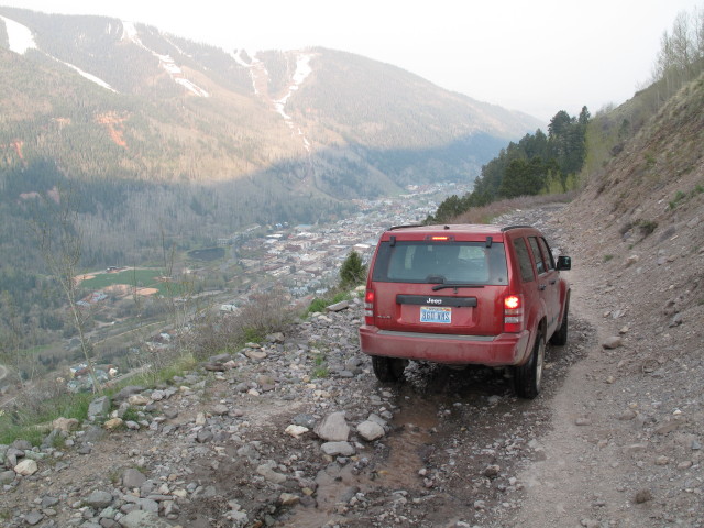 Imogene Pass Jeeptrail zwischen Social Tunnel und Telluride (1. Juni)