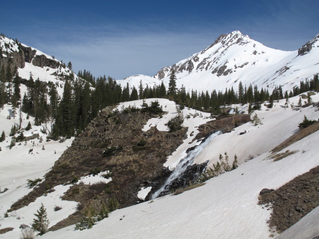 Twinfalls vom Yankee Boy Basin Jeeptrail aus (3. Juni)