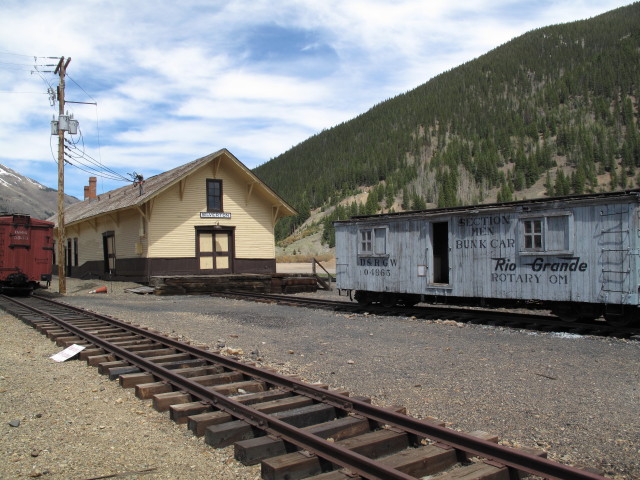 Silverton Depot der Durango & Silverton Narrow Gauge Railroad, 2.837 m (3. Juni)
