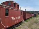 D&RGW Caboose 0575 und Work Car 04914 im Ridgway Railroad Museum (1. Juni)