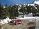 Papa am Yankee Boy Basin Jeeptrail zwischen Sneffels und Blue Lakes Trailhead (3. Juni)