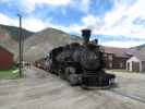 No. 480 der Durango & Silverton Narrow Gauge Railroad in Silverton, 2.837 m (3. Juni)