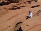 Papa im Einstieg in den Lower Antelope Canyon (4. Juni)