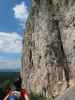 Pittentaler Klettersteig: Katarina beim Einstieg