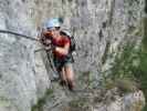 Pittentaler Klettersteig: Katarina in der zweiten Querung