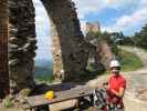 Katarina in der Ruine Türkensturz, 610 m