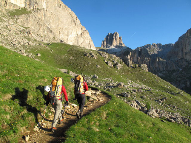 Christoph und Gudrun auf Weg 541 zwischen Rotwandhütte und Weg 551 (25. Juni)