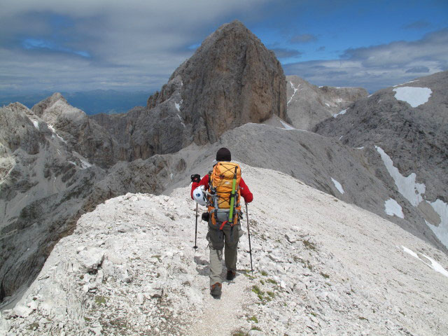 Christoph zwischen Cima Scalieret und Pas de Scalieret (25. Juni)