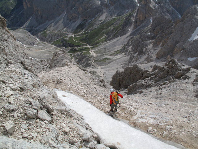 Kesselkogel-Klettersteig: Christoph zwischen Kesselkogel und Grasleitenpass (25. Juni)