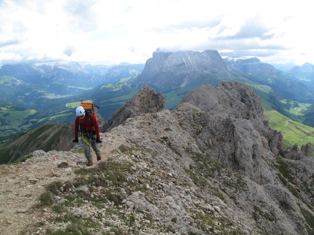 Maximilian-Klettersteig: Christoph zwischen Einstieg und Großem Rosszahn (26. Juni)