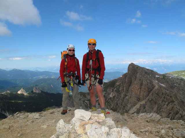 Christoph und ich am Großen Rosszahn, 2.653 m (26. Juni)