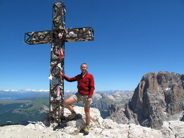 Ich am Plattkofel-Mittelgipfel, 2.958 m (27. Juni)