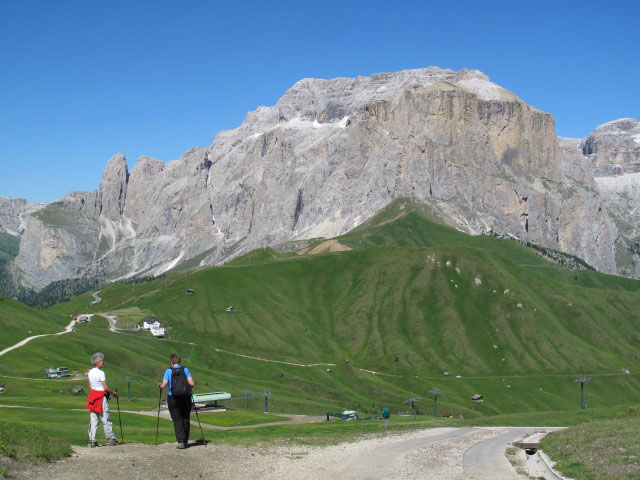 Sellagruppe von der Forcella Rodella aus (27. Juni)