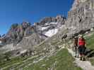 Christoph und Gudrun auf Weg 541 zwischen Weg 550 und Rifugio Preuss (25. Juni)