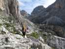 Gudrun auf Weg 541 zwischen Weg 550 und Rifugio Preuss (25. Juni)