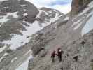 Kesselkogel-Klettersteig: Christoph und Gudrun zwischen Valon de Antermoa und Kesselkogel (25. Juni)