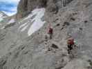 Kesselkogel-Klettersteig: Christoph und Gudrun zwischen Valon de Antermoa und Kesselkogel (25. Juni)