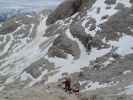 Kesselkogel-Klettersteig: Gudrun und Christoph zwischen Valon de Antermoa und Kesselkogel (25. Juni)