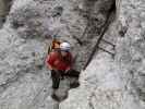 Kesselkogel-Klettersteig: Gudrun zwischen Valon de Antermoa und Kesselkogel (25. Juni)