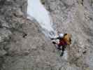 Kesselkogel-Klettersteig: Gudrun zwischen Valon de Antermoa und Kesselkogel (25. Juni)