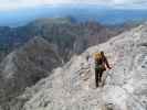 Kesselkogel-Klettersteig: Christoph und Gudrun zwischen Kesselkogel und Grasleitenpass (25. Juni)