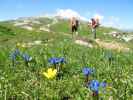 Gudrun und Christoph auf Weg 4 auf der Schlern-Hochfläche (26. Juni)