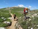 Gudrun und Christoph auf Weg 4 auf der Schlern-Hochfläche (26. Juni)