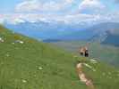 Christoph und Gudrun am Gamssteig zwischen Touristensteig und Schlernbocklehütte (26. Juni)