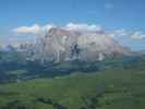 Langkofel und Plattkofel vom Burgstall aus (26. Juni)